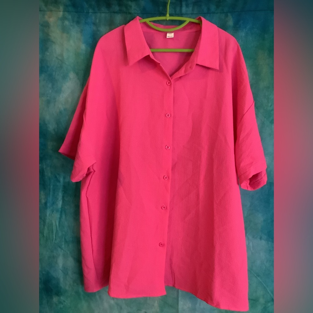 Pink Linen Look Shirt/Short set